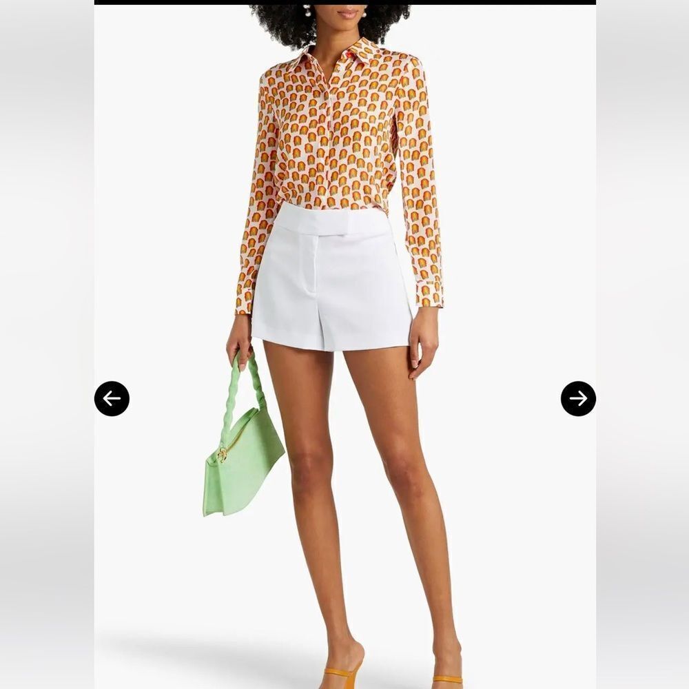 Alice & Olivia Mara Crepe Shorts